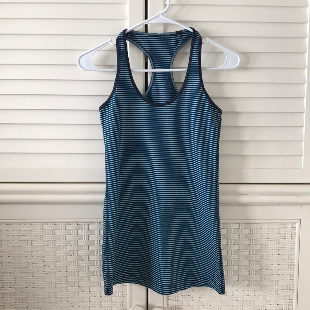 Lululemon athletica tank top blue stripes